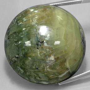 Serpentina naturale verde da 122,80 ct, taglio rotondo, opaco