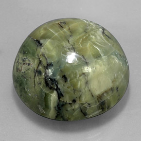 Serpentina naturale verde da 58,61 ct, taglio rotondo, opaco
