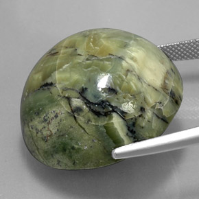 Serpentina naturale verde da 58,61 ct, taglio rotondo, opaco