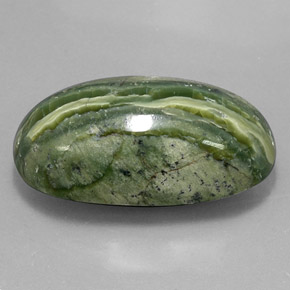 Serpentina naturale verde da 49,97 ct, taglio ovale, opaco