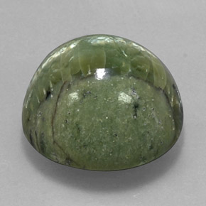 Serpentina naturale verde da 20,97 ct, taglio rotondo, opaco