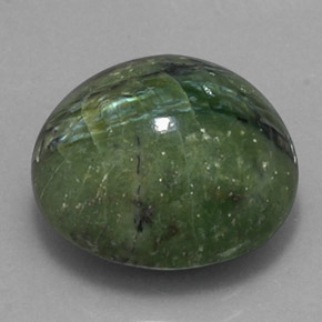 Serpentina naturale verde da 14,38 ct, taglio ovale, opaco