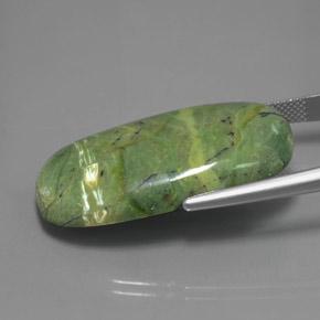 Serpentinite Verde medio naturale da 34.37 ct, Taglio ovale, Opaco