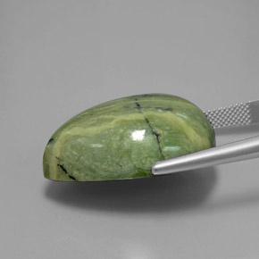 Serpentinite Terra Verde naturale da 37.21 ct, Forma a pera, Opaco