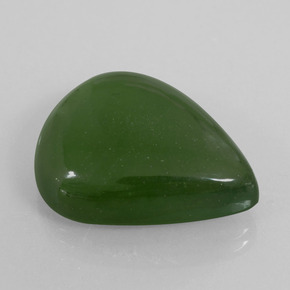 Serpentina naturale verde da 29,88 ct, taglio a pera, trasparente