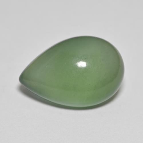 Serpentina naturale verde da 8,76 ct, taglio a pera, traslucido