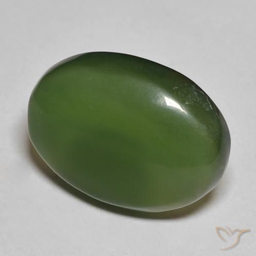 Serpentinite Verde scuro naturale da 9.27 ct, Ovale, Traslucido