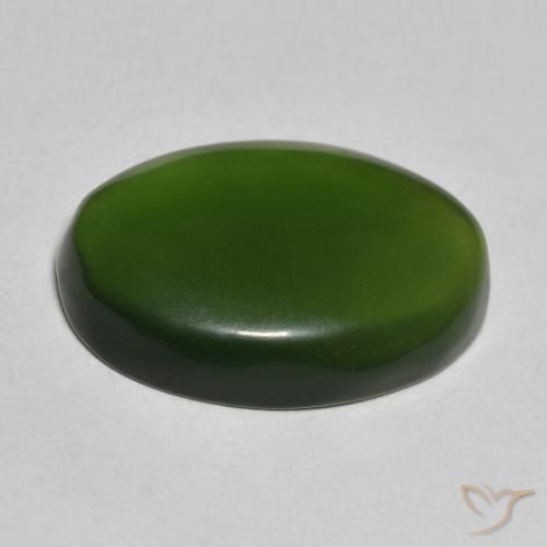 Serpentinite Verde scuro naturale da 9.27 ct, Ovale, Traslucido