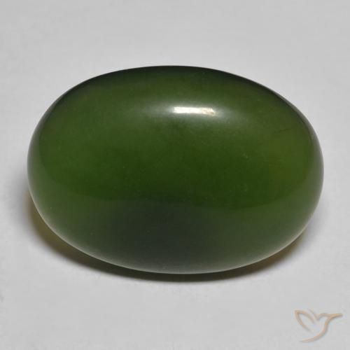 12.91ct Naturale Verde scuro Serpentinite, Ovale, Traslucido