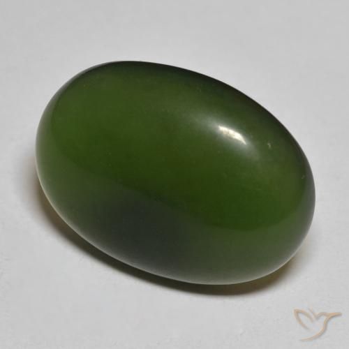 Serpentinite Verde scuro naturale da 12.91 ct, Ovale, Traslucido