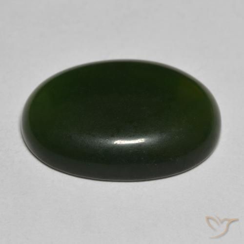 Serpentinite Verde scuro naturale da 12.91 ct, Ovale, Traslucido
