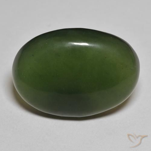 20.12ct Naturale Verde scuro Serpentinite, Ovale, Traslucido