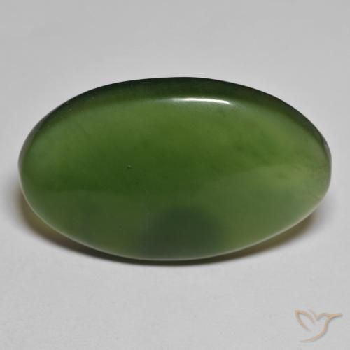 28.03ct Naturale Alghe Verdi Serpentinite, Ovale, Traslucido