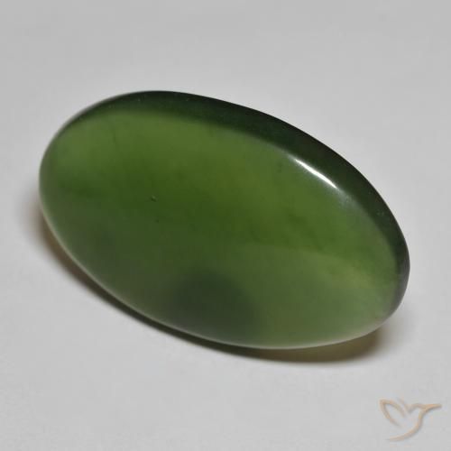 Serpentinite Alghe Verdi naturale da 28.03 ct, Ovale, Traslucido