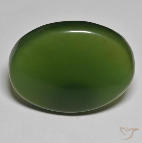 45.91ct Naturale Alghe Verdi Serpentinite, Ovale, Traslucido