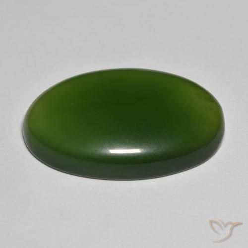 Serpentinite Verde scuro naturale da 28.19 ct, Ovale, Traslucido