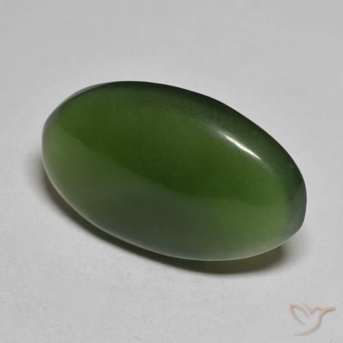 Serpentinite Alghe Verdi naturale da 13.52 ct, Ovale, Traslucido