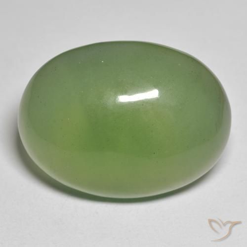 37.39ct Naturale Verde scuro Serpentinite, Ovale, Traslucido