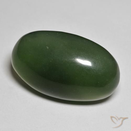 Serpentinite Verde scuro naturale da 32.01 ct, Ovale, Traslucido