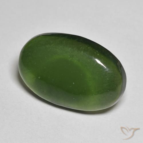 Serpentinite Alghe Verdi naturale da 10.00 ct, Ovale, Traslucido