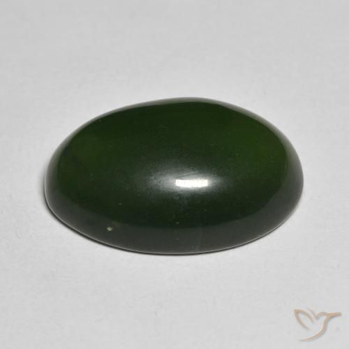 Serpentinite Verde scuro naturale da 15.97 ct, Ovale, Traslucido