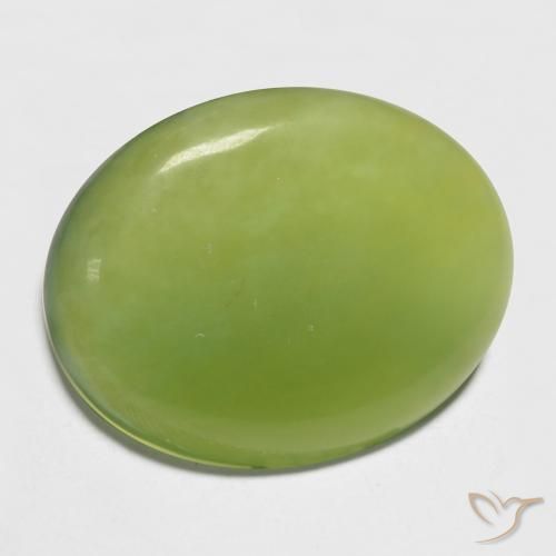 Serpentinite Verde chiaro e vivace naturale da 11.78 ct, Ovale, Traslucido
