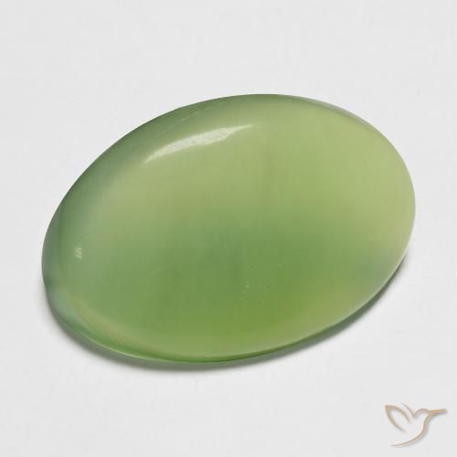 Serpentinite Verde medio naturale da 11.47 ct, Ovale, Traslucido