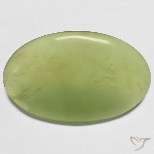 13.23ct Naturale Verde lime Serpentinite, Ovale, Traslucido