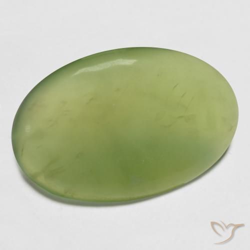 Serpentinite Verde lime naturale da 13.23 ct, Ovale, Traslucido