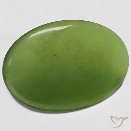 36.27ct Naturale Verde medio Serpentinite, Ovale, Traslucido
