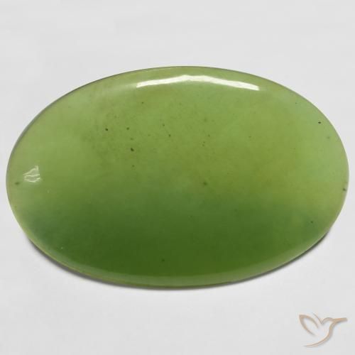 Serpentinite Verde medio naturale da 36.27 ct, Ovale, Traslucido