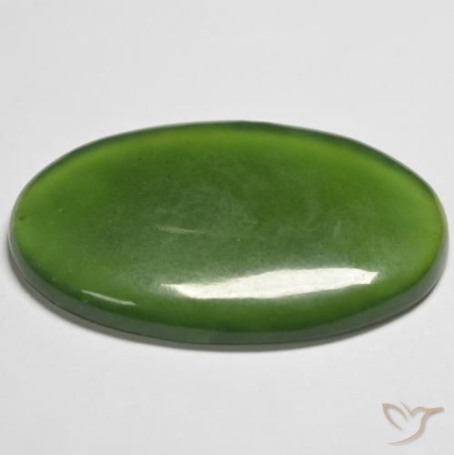 Serpentinite Verde medio naturale da 36.27 ct, Ovale, Traslucido