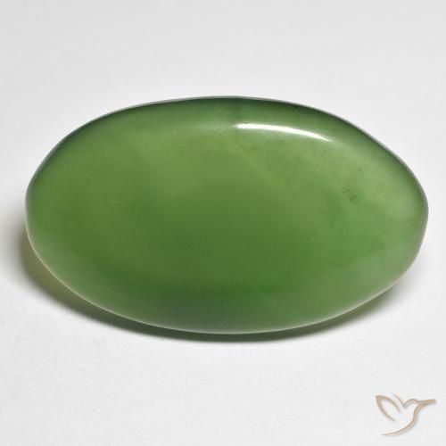 28.51ct Naturale Verde foresta Serpentinite, Ovale, Traslucido