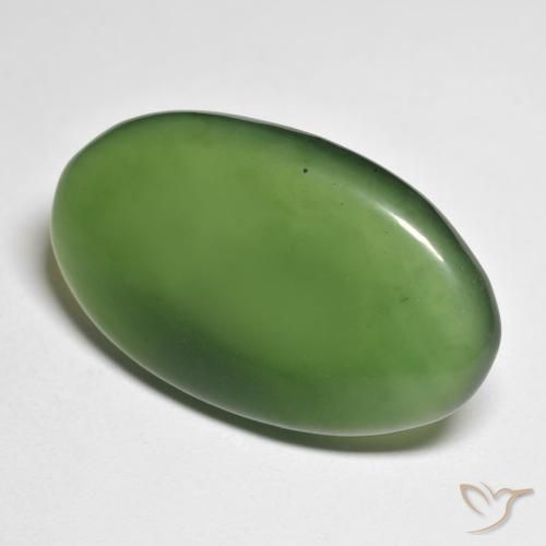 Serpentinite Verde foresta naturale da 28.51 ct, Ovale, Traslucido