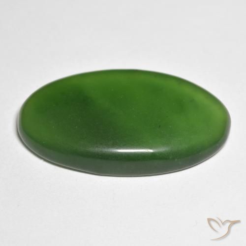 Serpentinite Verde foresta naturale da 28.51 ct, Ovale, Traslucido