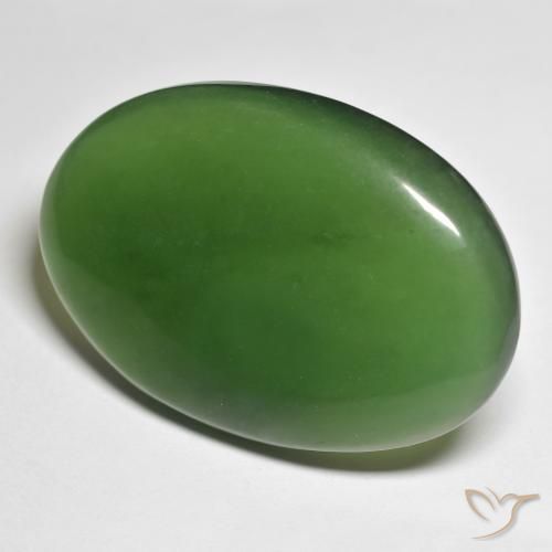 Serpentinite Verde medio naturale da 62.82 ct, Ovale, Traslucido