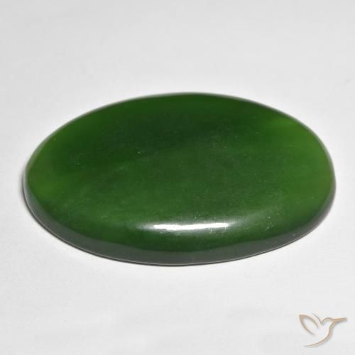 Serpentinite Verde medio naturale da 62.82 ct, Ovale, Traslucido