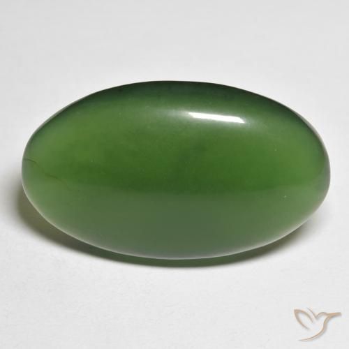 24.76ct Naturale Verde foresta Serpentinite, Ovale, Traslucido