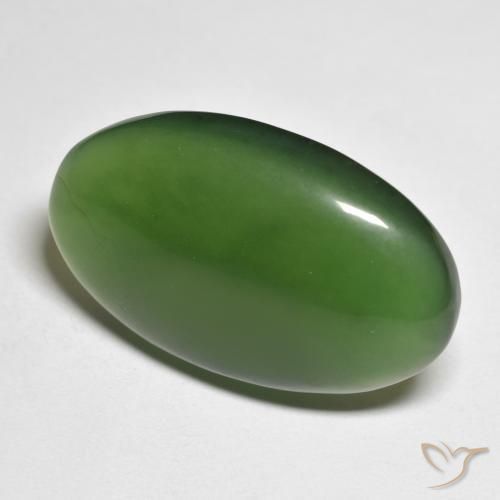 Serpentinite Verde foresta naturale da 24.76 ct, Ovale, Traslucido