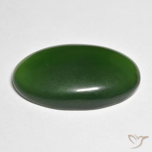 Serpentinite Verde foresta naturale da 24.76 ct, Ovale, Traslucido