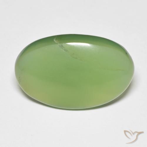 10.29ct Naturale Verde medio Serpentinite, Ovale, Traslucido