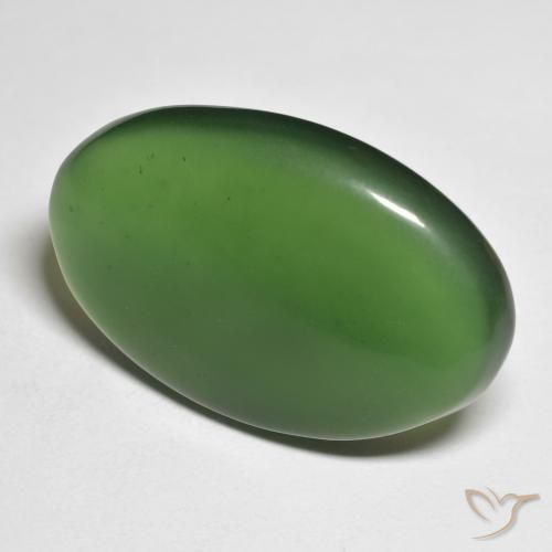Serpentinite Verde foresta naturale da 25.99 ct, Ovale, Traslucido