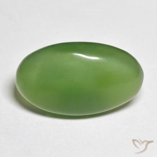 8.81ct Naturale Verde foresta Serpentinite, Ovale, Traslucido
