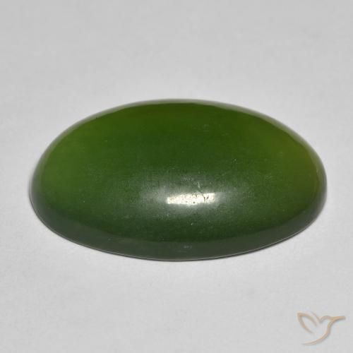 Serpentinite Verde terroso naturale da 19.27 ct, Ovale, Traslucido