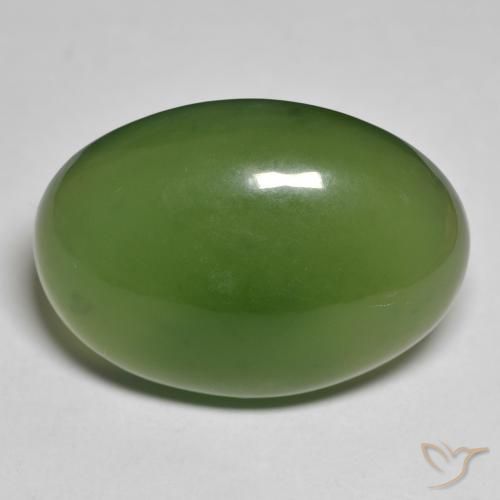 28.07ct Naturale Verde scuro Serpentinite, Ovale, Traslucido