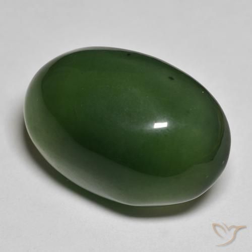 Serpentinite Alghe Verdi naturale da 28.85 ct, Ovale, Traslucido