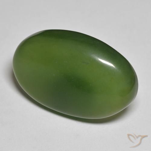 Serpentinite Verde terroso naturale da 19.76 ct, Ovale, Traslucido