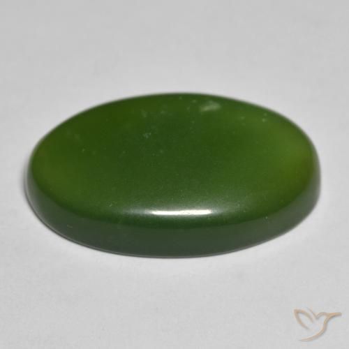 Serpentinite Verde terroso naturale da 19.76 ct, Ovale, Traslucido