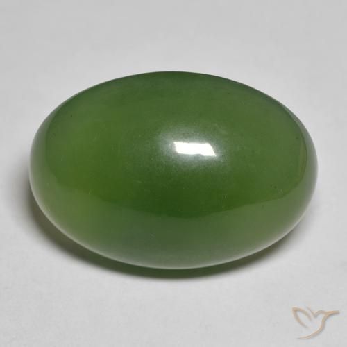 19.65ct Naturale Alghe Verdi Serpentinite, Ovale, Traslucido