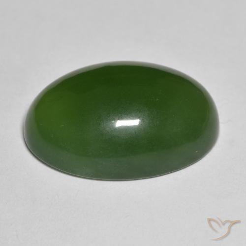 Serpentinite Alghe Verdi naturale da 19.65 ct, Ovale, Traslucido
